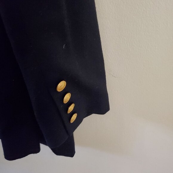 Lord &Taylor Vintage Fifth Avenue Collection Black Blazer Velvet Collar Size 10P - Picture 5 of 8